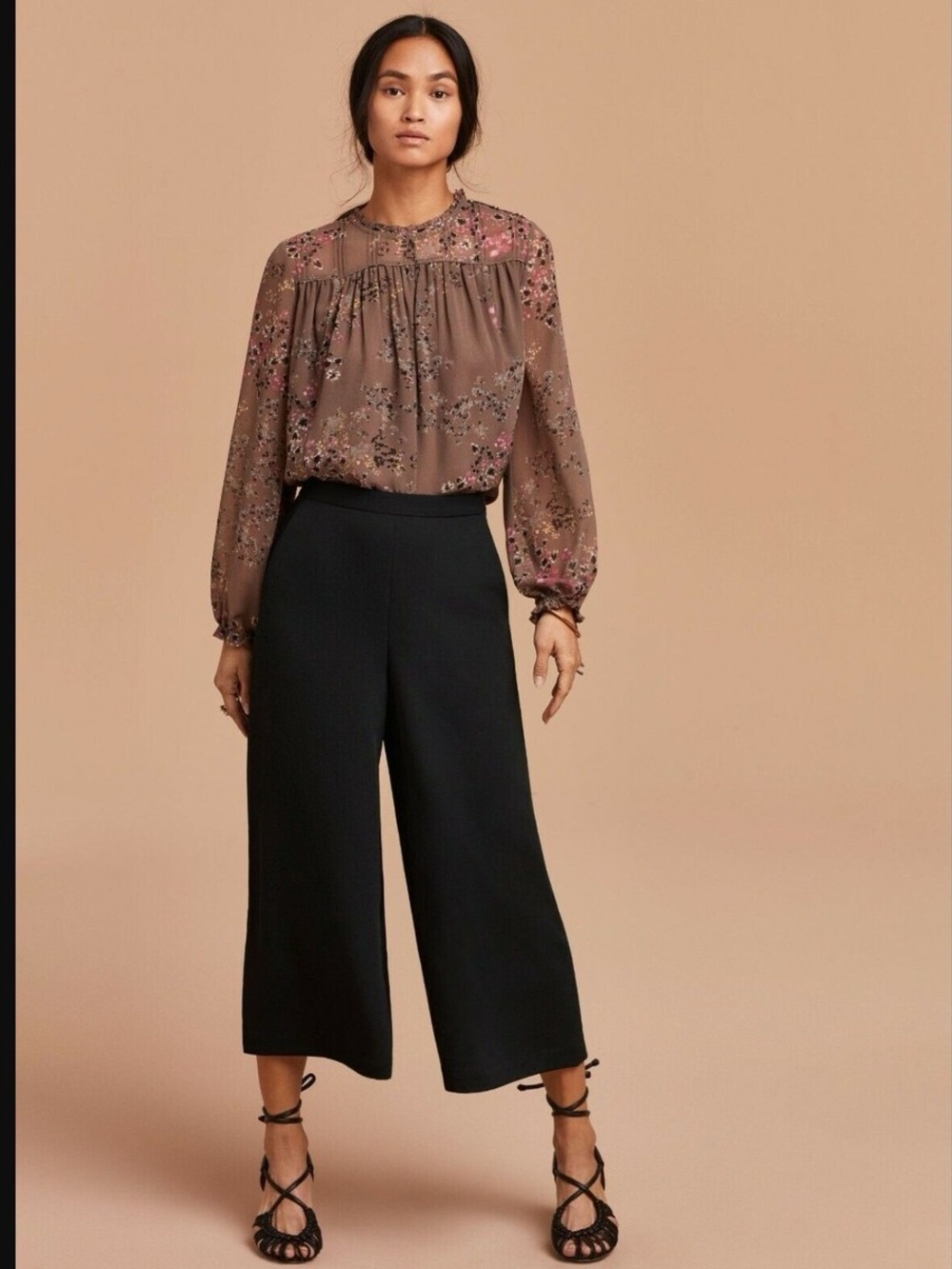 Aritzia Wilfred Lalement Wide Leg black pant size 6